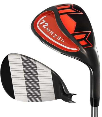 MAZEL Golf Lob Wedge 70 Grad 35 Zoll Rechtshänder, CNC gefräste Gesicht Sand Keil, Picthing Wedge (Single Orage, 72 Degree,RH)