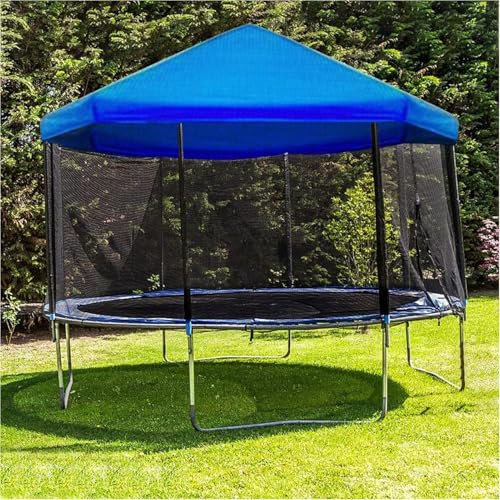 Trampolin Sonnenschutz Abdeckung, Ø 183-488 cm Überdachung, UV-Beständiges & Wasserdichtes Sonnensegel Zubehör (305cm)