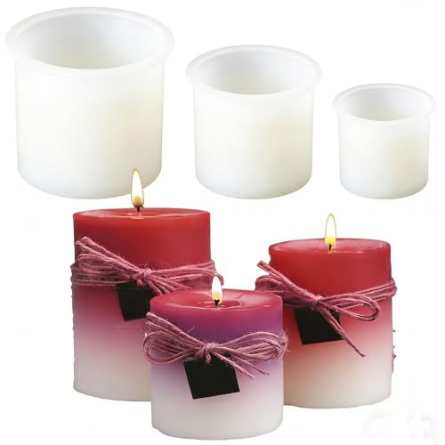 YRIHJIXQ Stampo per Candele Cilindriche Stampi in Silicone da Colata Stampi per Resina Epossidica