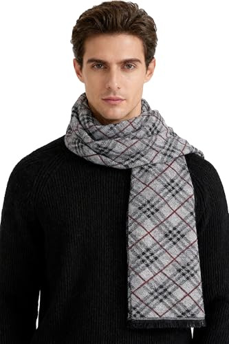 Leisofter Sciarpa invernale da uomo, in lana lavorata a maglia, per lavoro, casual, 180 x 30 cm, #19, Taglia unica
