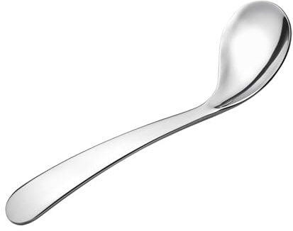 Cucchiaio di apprendimento per bambini, cucchiaio di apprendimento multifunzionale antiscivolo, leggero e poco profondo, accessori per bambini, stoviglie per purea di frutta