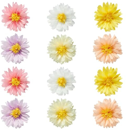 Ziyonix 12 Pezzi Fiori di Carta Pompon in carTa Velina per Decorazioni Paper Flower Ball Kit Pom Pom di Carta Decorazioni per Matrimonio Festa Compleanno Festa Giardino Baby Shower