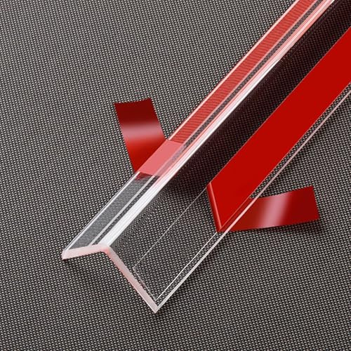 Wansiman paraspigoli Muro,Striscia di Protezione angolare a Forma di L,Protezione angolare Trasparente in plastica,Autoadesivo,Decorazione per Angoli,per Parete Porta Bordi delle Piastrelle