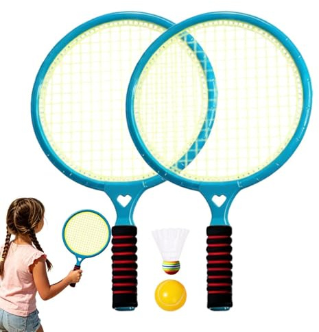 Badmintonset för barn, utomhus sportspel, utrustning med racketar för barn, trädgård, strand, trädgård, park, skola, camping, innergård, lekplats, familjesammankomster,
