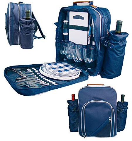 Picknickrucksack aus Polyester für 4 Personen