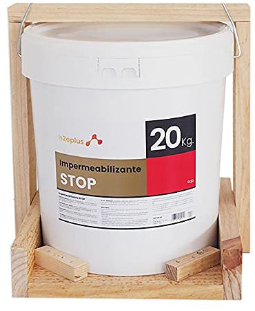 H2OPLUS Wasserdichte Beschichtung STOP 20Kg Rot · Elastische Imprägnierfarbe für Terassen, Balkone · Abdichtung Wasserdicht Aussen · Elastische Imprägnierfarbe für Außenanwendung