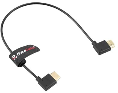 Alvin's Cables Z Cam E2 L Shape 4K 60P HDMI-kabel för Atomos Shinobi Ninja V Monitor|Portnycklar BM5 Vänster vinkel till höger vinkel Höghastighets HDMI-sladd 30 cm