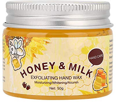 50g Masque de soin des mains au lait de miel, soin doux blanchissant et hydratant masque pour les mains crème nourrissante profonde texture douce et délicate crème hydratante pour les mains