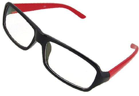 Ruilogod Lady Red Arm Schwarz Full Frame Multi Coated Linse Plano Brillen