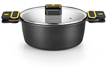 BRA Daily Pro | Hoher Kochtopf 32 cm aus Aluminiumguss, antihaftbeschichtet ohne PFOA, für alle Herdarten und Induktion geeignet