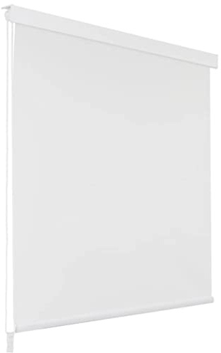 Homgoday Duschgardin, duschdraperi, badkarsgardin, rullgardin, badrumsgardin, draperi, för dusch och badkar, snabbtorkande rullgardin 80 x 240 cm, vit