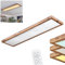 LED Deckenleuchte Salmi, dimmbares Deckenpanel aus Metall/Kunststoff/MDF in Schwarz/Holzoptik/Weiß, skandinavisches Design, mit Fernbedienung, 36 Watt, 380-3800 Lumen, 2700-6500 Kelvin einstellbar CCT