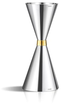 304 rostfritt stål cocktail-mätkopp med mätmarkeringar, 2 ändar, 60 ml/90 ml