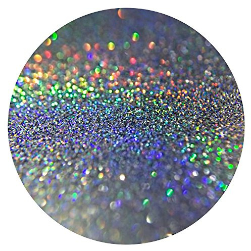 Silver Holographic Glitter Powder Additive Pixie Dust Holo Nails Hair Walls Body Makeup Florist Arts Crafts Various Sizes (50g Bag)