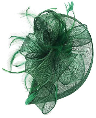 Ulalaza Fascinators per Capelli da Donna Cappello da Cocktail da Sposa in Piuma da Sposa Cocktail Derby Church Banquet for Girls