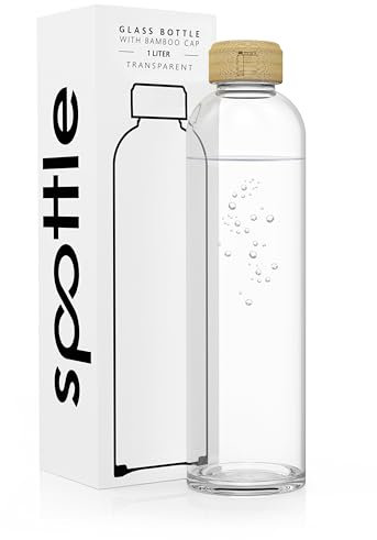 spottle Bouteille Infuseur Thé 500ml 750ml 1L - Double Paroi Borosilicate - Gourde Etanche Sans BPA - Lave-Vaisselle - Housse Néoprène Incluse