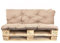 Palettenkissen Outdoor - Palettenkissen Set - Palettenkissen Set Indoor (Sitzkissen 120x60 +Rückenlehne 120x50, Beige)