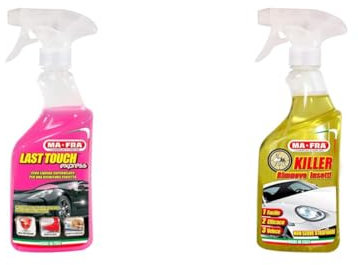 Ma-Fra, Last Touch Express, Cera Liquida per Carrozzeria Auto, Azione Pulente e Protettiva & Killer, Detergente Spray per Auto, Elimina Macchie e Tracce di Insetti e Moscerini