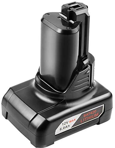 LabTEC 12V 6.0 Ah Akku für Bosch Professional 12V System Kompatibilität für 10,8 V und 12 V Werkzeuge, D-70745 BAT411 BAT411A BAT412 BAT412A BAT414 BAT420 1600A00X7H 1600Z0002Y