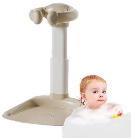 Baby-Dusche-Ständer, Badewannenständer Baby - Rutschfeste Unterlage für Babypartys im Stehen,Tragbarer Badehelfer, verstellbarer Badesitz für Kinder und Mütter
