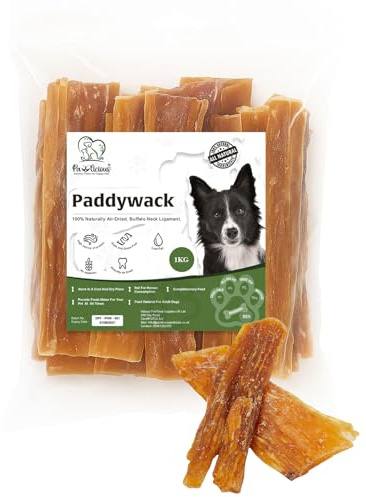 Pawlicious 1Kg Beef Paddywack Strips 100% Natural Pet Treats Beef Flavor Dog Chews High Protein Dog Snacks Sticks Perfect for Puppy Small Medium & Large Dogs Hypoallergenic Grain Free Gluten Free Food