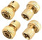 Uni-Fine 4 piezas de manguera de jardín de 3/4 pulgadas Conector rápido de latón Conector extremo manguera de jardín boquilla de conexión para cocina jardín exterior manguera tubo herramienta