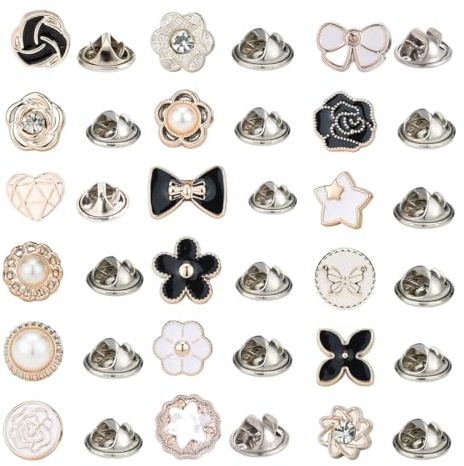 18 Boutons de Broche de Chemise, Boutons de Chemise Invisibles, Boutons de Broche de Chemise pour pour Les Boutons de Broche de Chemise pour Femmes Femmes Vêtements, Foulards, Jeans, Décoration DIY