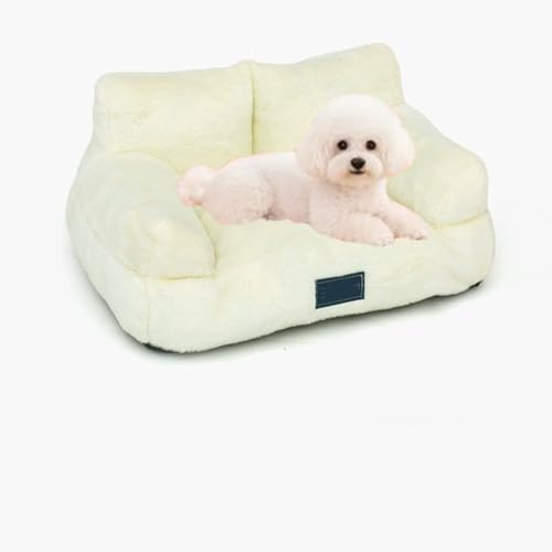 Miaogoo Sofá de felpa esponjosa para gatos y perros, cama ortopédica calmante para mascotas, cojín de dormir lavable extraíble, sofá antideslizante para mascotas para perros pequeños y medianos y