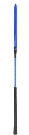 Tyenaza Frustino da Equitazione per Cavallo, Frustino da Equitazione in Pelle Verniciata con Manico in Silicone Antiscivolo per Gare di Sport equestri (Blue)