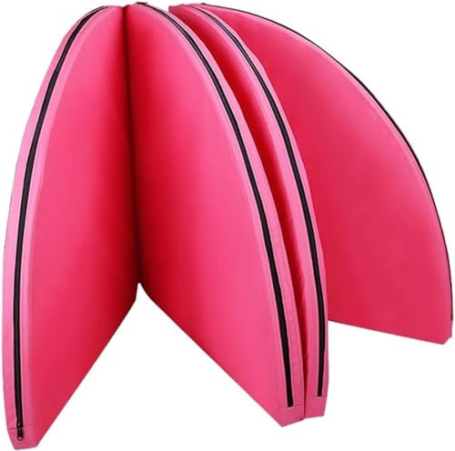 Tapete para Pole Dance, tapete de Baile Rosa con colchoneta Protectora, Acolchado de Seguridad Redondo Plegable de 3 cm/5 cm/10 cm de Grosor para Principiantes y Profesionales (Altura: 150 c