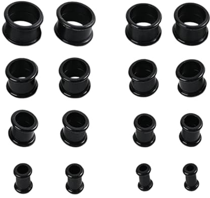 PureSphere 16Pcs Silicone Flesh Tunnels Ear Stretching Kit 8 Sizes 6-20mm | 16Pcs Soft Silicone Double Flare Flesh Tunnels, 8 Sizes 6-20mm Unisex Ear Stretching Kit for Daily Piercing Wear