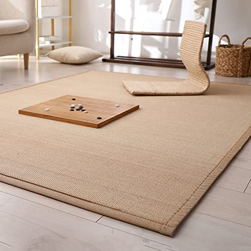 Tjock 2 cm halkfri bambumatta naturlig fiber japansk stil matta för vardagsrum balkong kontor entré – och elegant golvbeläggning