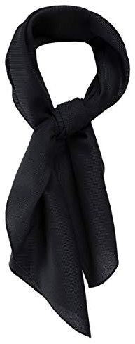 TigerTie Nickituch Kopftuch Halstuch Pique in schwarz uni gemustert - Größe 70 x 70 cm