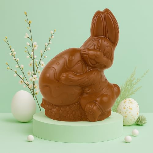 Moulage chocolat de Paques LAPIN OEUF 80g - chocolat de Pâques - Fabrication artisanale en France - chocolat de paques lapin poule cloche poussin oeuf