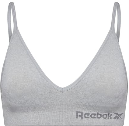 Reebok Justine dam magtröja | BH för kvinnor tillverkad med stretch bomull | beskurna låginverkade sport-behåar kvinnor med avtagbar dyna i 3 färger