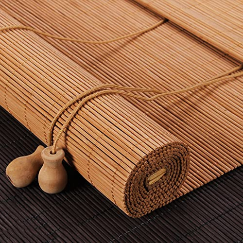 SGSKEIEY Tende a Rullo in bambù Naturale,Tende a Pacchetto,Tenda a Rullo in bambù per Esterni,Tende a Lamella Naturale tessute a Mano, per Balcone Portico Patio Home (60 * 150cm/24 * 59in)