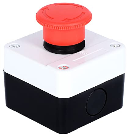 Notausschalter STOP 10/6A 230V Notaus mit Gehäuse IP65 Not Aus Taster Schalter Pilzschalter Druck Druckknopf