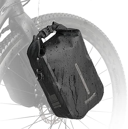 Rhinowalk Cykelväska, pakethållarväska, vattentät, cykelväska för pakethållare, sadelväska 4L, axelväska, laptopbagagehållare, professionell cykeltillbehör, Svart