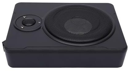 Queeucaer Subwoofer Sottile Da 8 Attivo, Sottosedile Auto Con Amplificatore Integrato, 600 W, Nero