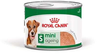 Royal Canin Mini Adult Ageing 12+ | 12 x 195 g | Comida húmeda para Perros pequeños Mayores (de 1 a 10 kg) | 12 años | Contenido energético Adaptado