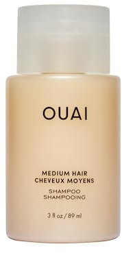 OUAI Medium Shampoo Travel Size - Hydrating Shampoo + Coconut Oil, Babassu, Kumquat Extract + Keratin - Strengthens, Nourishes, Adds Shine - Paraben, Phthalate, Sulfate Free Hair Care Products - 89ml