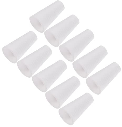 Luxshiny 1 Set Ciondolo A Campana Filettato Bianco estremità del Cordino di Trazione Pomolo per Veneziana Sostituibile Parti di Riparazione per Veneziane Pomolo per Veneziane 15 Pezzi