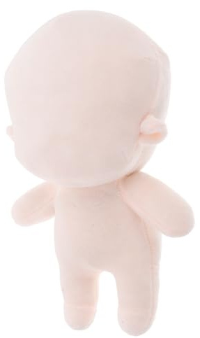 Milisten 20 cm Poupée en Coton Corps Vierge, Peluche Nue pour Création DIY | Surface Lisse Sans Broderie, Compatible avec Vêtements de 20cm, Rembourrage Moelleux (Sans Cheveux ni Visage)