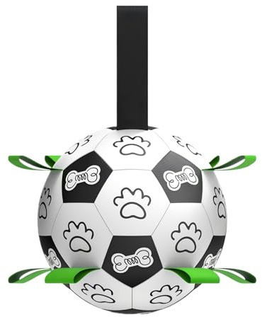 Jouets En Forme De Balle Pour Chiots - Set De Jeu Interactif Et Robuste - Ballon De Football Pour Chien Avec Lanières,Pour Jeu En Extérieur Au Parc Et Jardin Dressage Temps De Et Exercice Familial