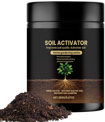 Qiwieod Attivatore per terreno da giardino, 280 g, fertilizzante solubile in acqua, ideale per prato, giardino, agricoltura, cetrioli, orchidea, ortensia, begonia