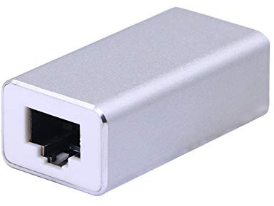 SinLoon RJ45 LAN-Kupplungsadapter Überspannungsschutz Gigabit 1000 Mbs Ethernet Extender Connector für Cat7 Cat6 Cat5e Buchse auf Buchse Silber