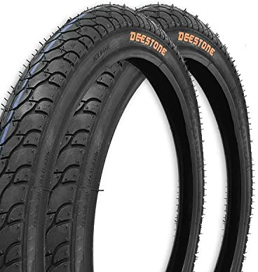 ECOVELO 2 Cubiertas 1 12 1/2 x 1.75 2 1/4 (47-203) para Bicicleta Niño | Neumáticos de carretera negros de goma Bicicleta