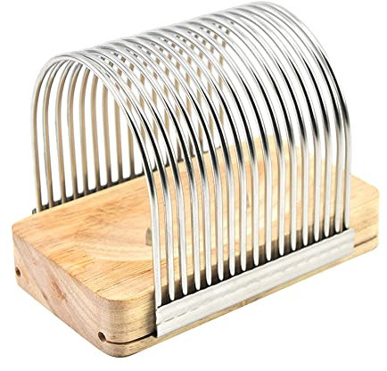 JAWSEU Brotschneidehilfe Manuell Brotschneider Schneidehilfe Brotschneidebrett Holz, Schnell und Sicher für Küchengeräte, für hausgemachten Brotlaibkuchen