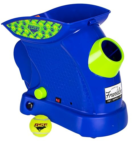 Franklin Pet Supply Co. Ready Set Fetch Mini Automatic Tennis Ball Launcher Dog Toy - Electronic Mini Tennis Ball Thrower for Fetch + Playtime - Launches up to 40 Feet - Interactive Dog Toy