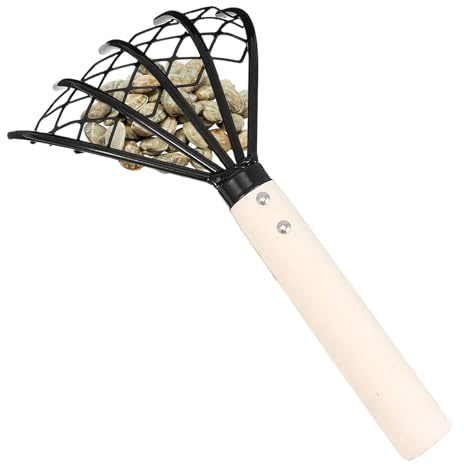 Râteau De Jardin - 5-Dents Griffes en Acier pour Palourdes | Outil Manuel pour Désherbage du Jardin, Aménagement Paysager Extérieur, Entretien de la Pelouse, et Travaux sur Sable et Sol en